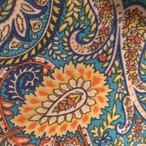 Turquoise Paisley Print Ruffle Romper Size S - Picture 5 of 9